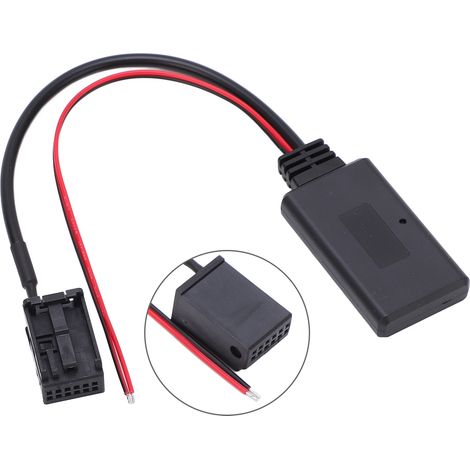 Adaptateur Bluetooth AUX IN 23 cm, sans fil 12 broches, noir, remplacement pour système de navigation Opel Agila CD 70. (1/5)