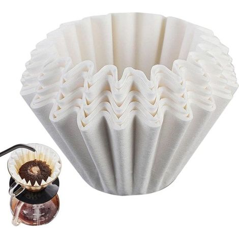 Cestino portafiltri per caffè, filtri per caffè, 100 pezzi, cestino portafiltri in carta per macchine da caffè, filtri per caffè, cestino portafiltri in carta (1/5)