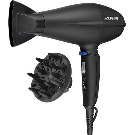 Secador de cabello profesional 2200W con ionización y accesorios incluidos (1/2)