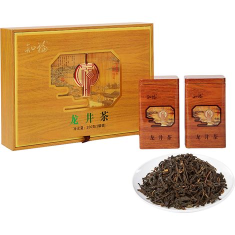 Thé Longjing Biologique Récolté Avant Qingming, Feuilles en Vrac, Thé du Puits du Dragon 7.1oz (1/5)