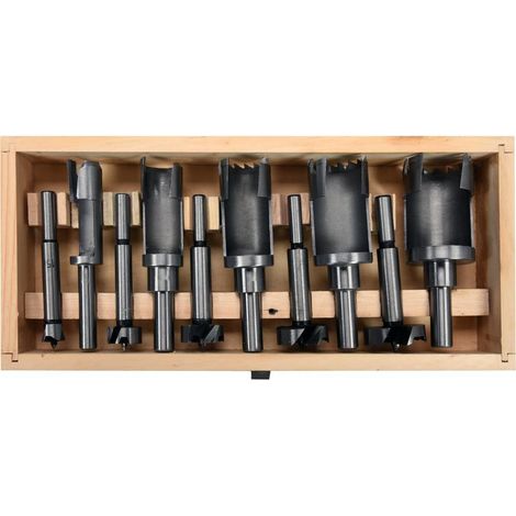 Yato – Jeu de 10 poinçons à nœuds pour bois 15-35 mm – Acier au carbone – Pour perceuse – YT33837