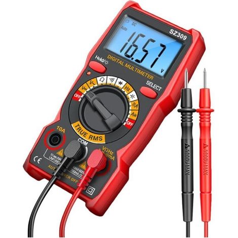 Capacimètre, résistif, capacimètre intelligent, multimètre LCD 1999 points avec rétroéclairage, mesure précise, multimètre pour appareils électroménagers (1/4)