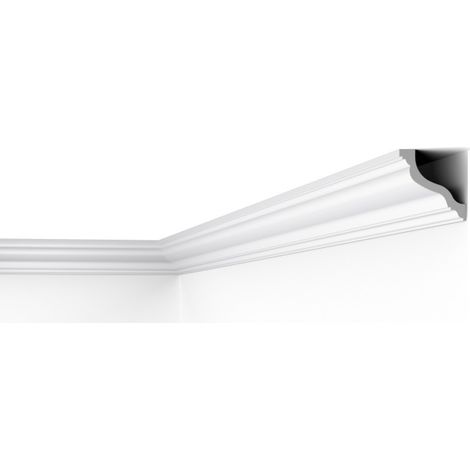 Corniche NMC WT10 WALLSTYL Noel Marquet Moulure décorative Corniche de plafond design intemporel classique blanc 2 m (1/3)