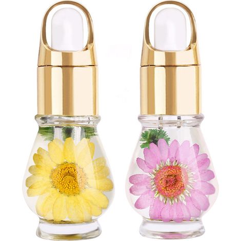 Huile nutritive pour cuticules aux fleurs séchées naturelles - Anti-barbe, soin des ongles, outil nourrissant pour la peau. (1/5)