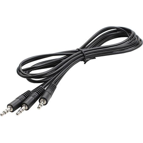 Câble répartiteur stéréo en Y 3,5 mm, répartiteur microphone/casque stéréo mâle 3,5 mm vers double mâle 3,5 mm (1/5)