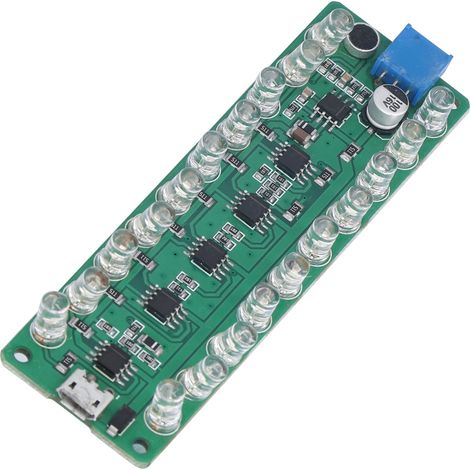 VU Meter Reverse Connection Protection Voice Control Prevent Burning LED Indicates Melody Light for Test Sound Level (1/5)