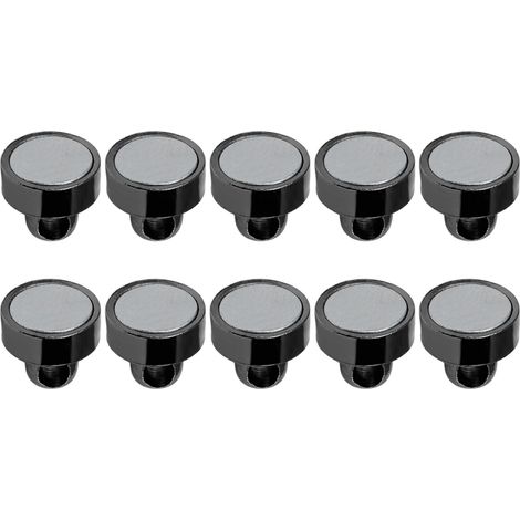 Magnetische Kupferverschlüsse für Schmuckherstellung, DIY-Zubehör, Verbindungsverschluss, sicherer Verschluss für Halsketten und Armbänder, silber, schwarz, 10er-Packung (1/5)