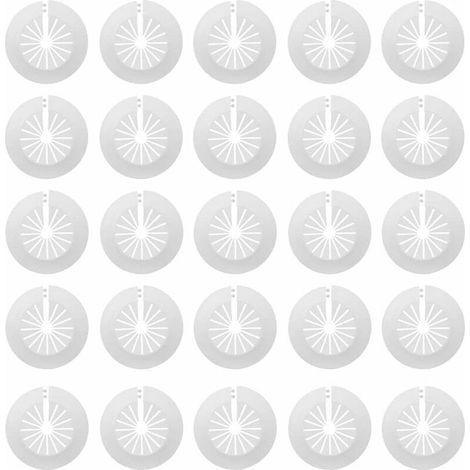 30 Pcs Radiateurs De Tuyau En Plastique Cache Tuyau Radiateur Rosaces Simples Rosace Radiateur Cache Tuyau Manchons De Tuyaux Pour Les Tuyaux De 14-29 Mm(Blanc) (1/4)