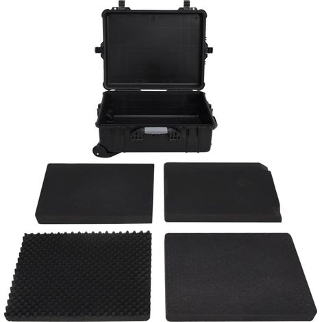 Valise de transport rigide à roulettes étanche avec mousse PP ABS Noir 63 x 50 x 23 cm (1/5)