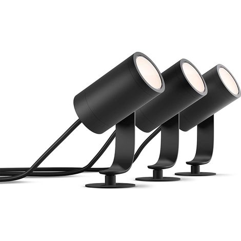 Lot de 3 projecteurs de jardin - PHILIPS HUE - Lily - Noir - IP67 (1/10)