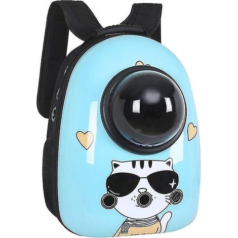 Sac de voyage portable de haute qualité pour chat/chien, style capsule spatiale, respirant, avec fenêtre intégrée - Taille M - Jaune moutarde (1/5)