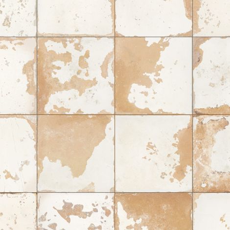 Carrelage Vintage Blanc 45x45x0,95 cm Solvera - Sol et mur intérieur (vendu par carton de 1 m²) - RO'MA CARRELAGE (1/4)