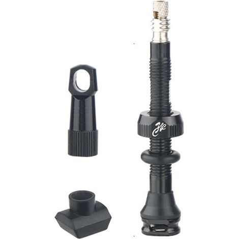 Accessoires pour pompe à vélo, gonfleur, rallonge de valve de pneu, tige de valve de vélo, spécialement conçu pour les amateurs de personnalisation, 65 mm, noir 1 (1/5)