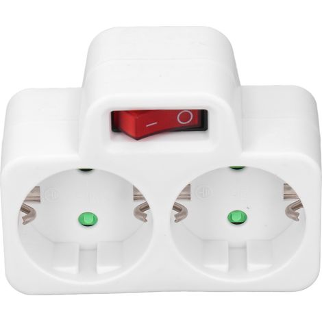 Adaptateur de courant européen 16A 250V prise étanche 2P avec interrupteur lumineux, convertisseur de prise électrique norme CE (1/5)