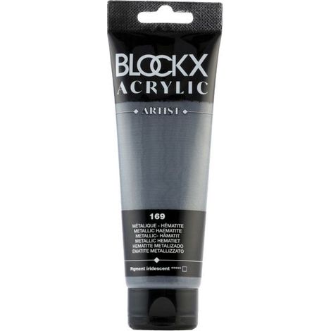 Peinture acrylique - Hématite - 169 - BLOCKX Artist - Qualité beaux-arts - Tube 120ml