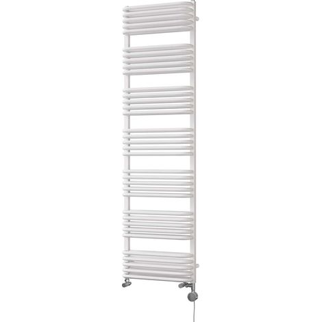 Crossmoor - White Dual Fuel Towel Rail H1800mm x W500mm Thermostatic (1/3)