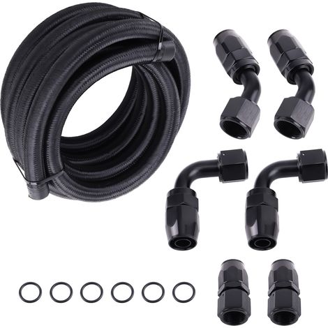 AN10 Tubo Carburante Olio IT Tubo Gas Linea Oil Fuel Line Swivel Hose End 20FT (1/5)