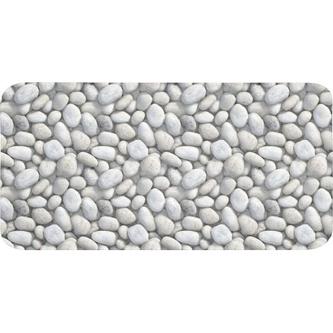 TAPPETINO PER WC Pietre - Grigio - Ovale 120x60 cm (1/5)