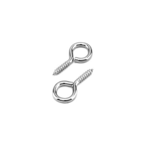 Paquete de 60 cáncamos roscados, 40 x 19 mm, tornillos de anillo, galvanizados, para herrajes, cadenas para cortinas y manualidades. - Crezuo