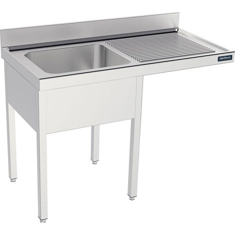 Plonge Inox 1400 x 700 Bac à droite et Espace pour Lave-Vaisselle - Distform