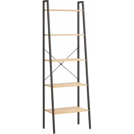 vidaXL Estantería de pie 5 baldas marrón claro y negro 56x35x174 cm (1/2)