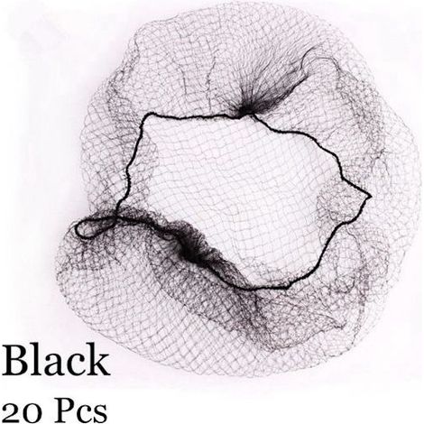 20/40 pièces Filets à cheveux invisibles Filet fin noir 20 pièces noir[NX] (1/5)