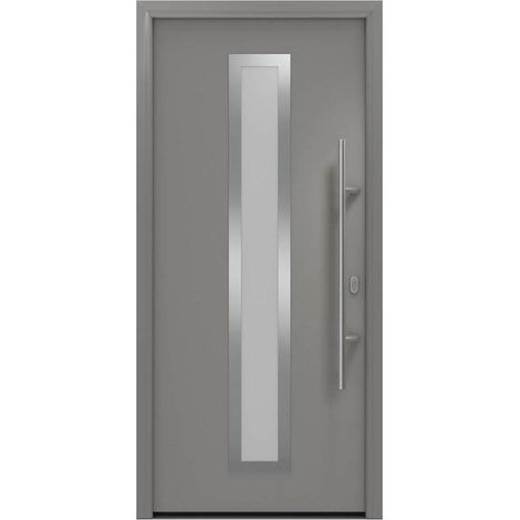 Hörmann Ecostar Haustür "ISOPRO IP 700S", graualuminium matt (RAL 9007), 110 x 210 cm (B x H), DIN Rechts