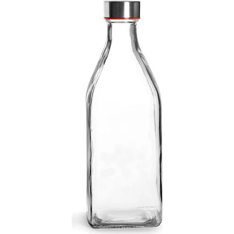 bottiglia ibili square bottle vetro 1l acciaio