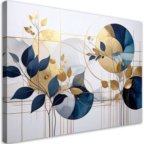 Bilder Abstrakte blaue Blätter Pflanzen Glamour 30x20 (1/5)