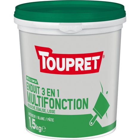 ENDUIT MULTIFONCTION 3EN1 PÂTE CHANTIER TOUPRET 1,5KG BCEMULP1.5