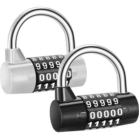 2pcs serrure à code à 5 chiffres, serrure à combinaison numérique, serrure à Code de coffre, serrure de casier (1/5)