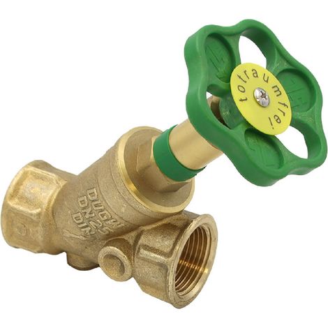 KFR Ventil Muffenanschluss 1/2" - 2" Schrägsitzventil mit Prüfschraube