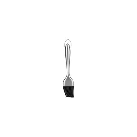 Pinceau à huile pour barbecue, pinceau à pâtisserie en silicone, outil de cuisson résistant à la chaleur, manche en acier inoxydable pour la cuisson (pinceau court)-Crezuo