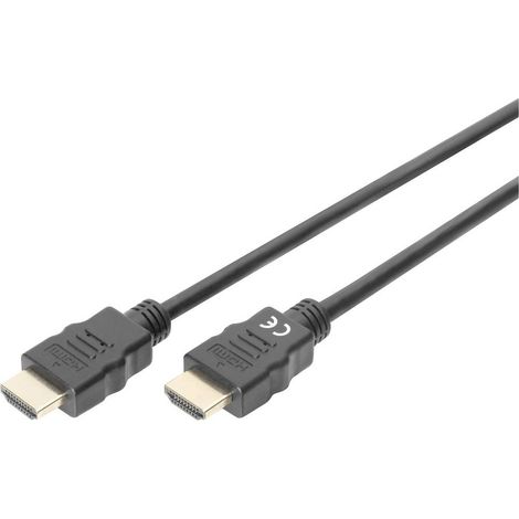 Digitus HDMI Cavo Spina HDMI-A, Spina HDMI-A 3.00 m Nero DB-330123-030-S UHD 4K,, Canale di ritorno Cavo HDMI (1/5)