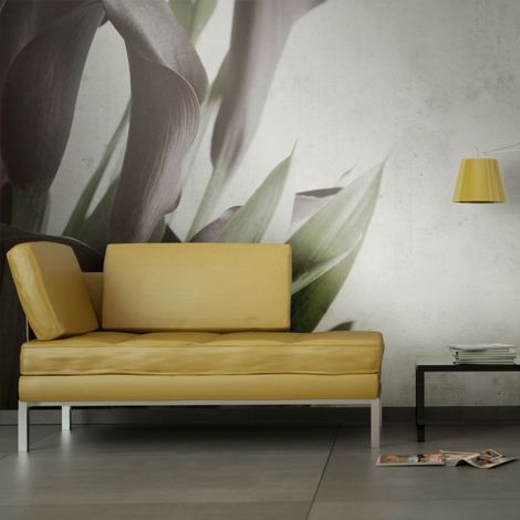 Papier Peint "Fleurs Calla Violet Foncé Vintage" 309 x 400 cm (1/2)