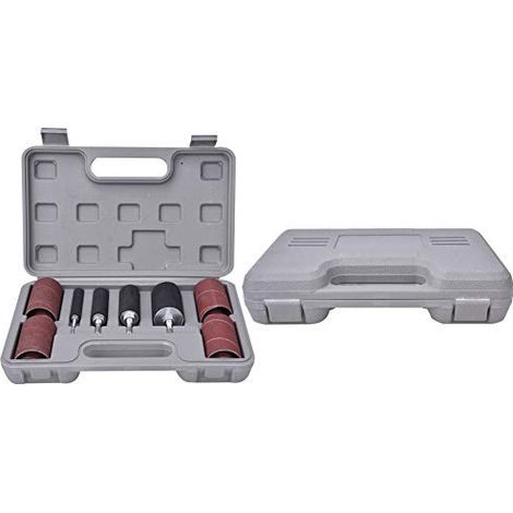 Ponceuse à Tambour, Accessoire de Foret, Kit Manchon Tambour Ponçage, Ponçage pour Perceuse, d'accessoires Forage, Outil Polissage du Bois et Métal, - (1/4)