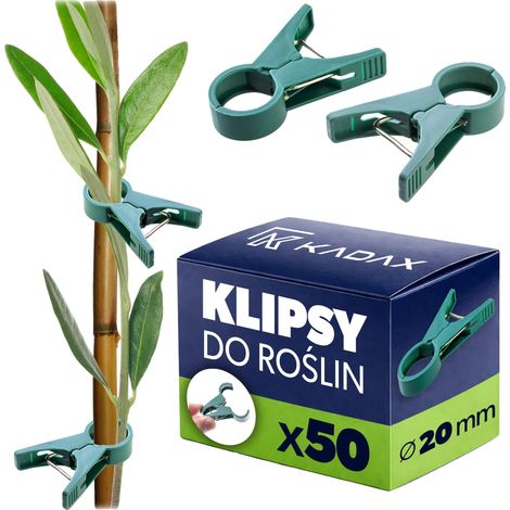 Pflanzenclips, 20 mm Abmessungen, Kompatibel mit verschiedenen Pflanzen, Set aus 50 Clips, Langlebiges Kunststoffmaterial, Ergonomisches Design (1/5)