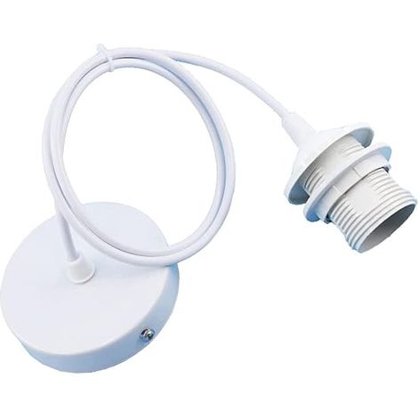 E27 Pendant Hanging Lamps Accessories, Pendant Lamp Accessories in Metal, E27 Lamp Holder with Cable, Pendant Mount for Ceiling Light Fixture (1/5)