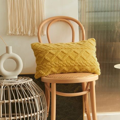 Petit Coussin Cylindrique en Peluche pour Hall, Chambre à Coucher ou Canapé, Coussin Tête de Lit (30x50 cm) (1/3)