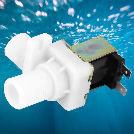 Kunststoff-Magnetventil, rechteckiger Wassereinlass-Durchflussschalter G1/4 Zoll NC für Wasserspender, Wechselstrom 220–240 V (1/5)