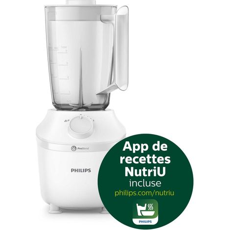 Philips – Blender 450W – Capacité 1.9L – 1 vitesse + Pulse – Idéal pour smoothies et soupes – Technologie de mixage avancée (1/10)