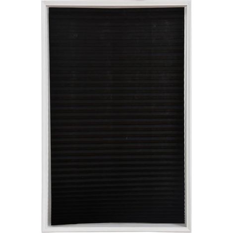 Persianas autoadhesivas - Cortina inalámbrica - Control de luz - Instalación sin herramientas - 90 x 150 cm - Negro (1/5)
