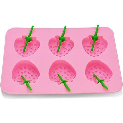 Moule à glaçons Ceinture de fraises avec bac à glaçons Moule à glaces créatif souple Boîte à glaçons Moule à glaçons Moule à glaçons