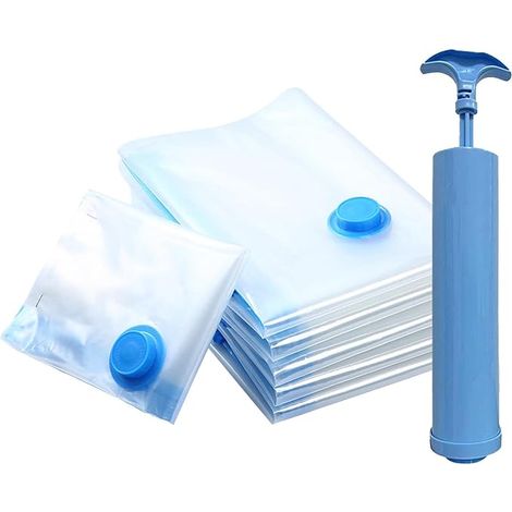 Sacchetto sottovuoto per coperte, sacchetto per imballaggio salvaspazio con pompa ad aria, sacchetto per indumenti salvaspazio per un imballaggio efficiente (1/5)