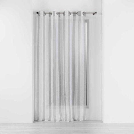 Rideau Voilage à Œillets "Palaos" 140x240cm Gris (1/5)