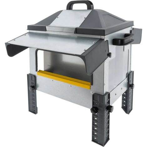 Mangeoire Robust® Grande Ouverture 12kg - Acier Galvanisé pour Volailles, Canards et Oies (1/5)