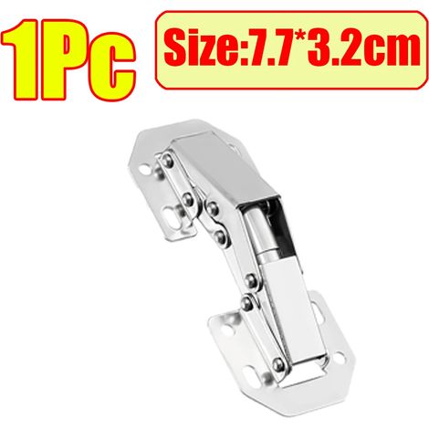 (1 pièce) Charnières invisibles pour porte de placard, charnières de porte en acier inoxydable, charnières de montage sans perçage pour placards et boîtes en bois (1/5)