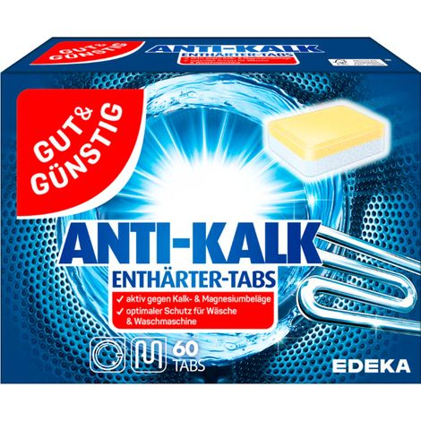 G&G Anti-Kalk Tabs Waschmaschinenentkalker 60 Stück.