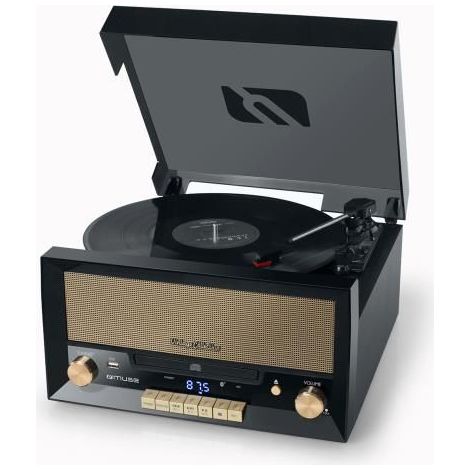 Système Stéréo Tourne-disques-lecteur Cd-fm-usb Play/rec- Aux In/out - Hp Intégrés-noir/or - Muse (1/5)