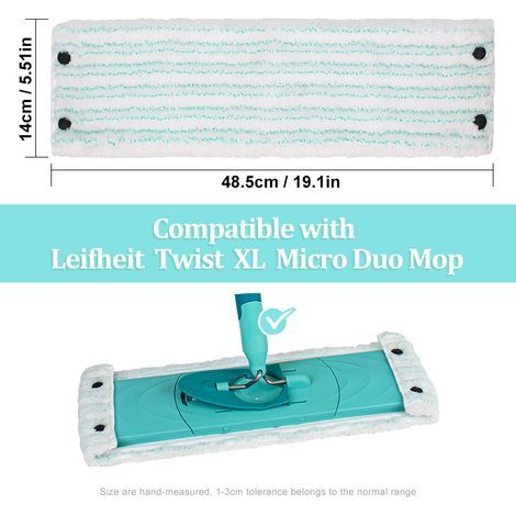 Geeignet zur Verwendung mit Leifheit Clean Twist XL MicroDuo (4er-Packung, für trockene und nasse Oberflächen)